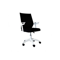 Silla de Oficina con Respaldo Ergonómico color Negro y Blanco
